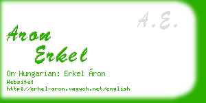 aron erkel business card